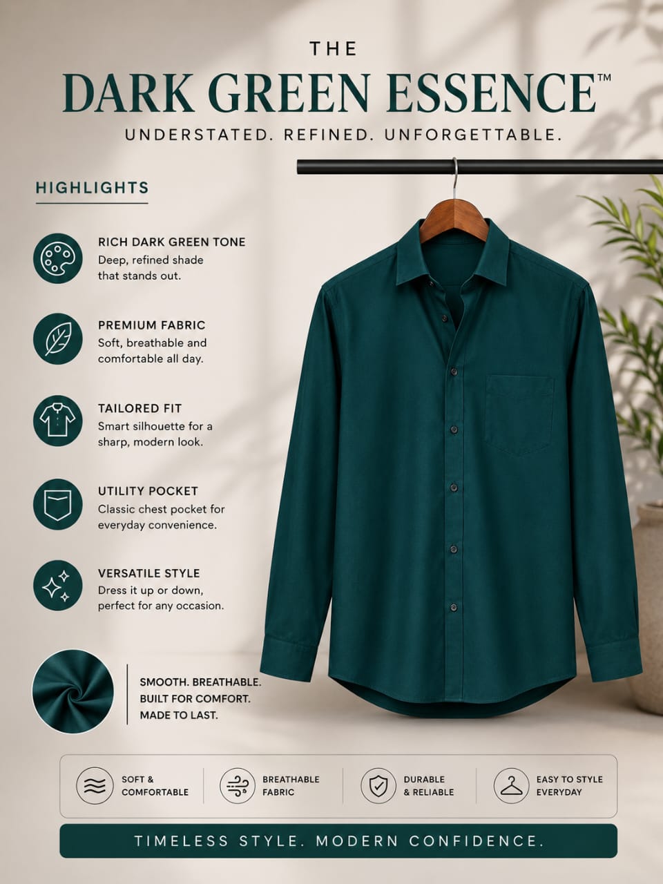 Dark Green Essence Men's shirt