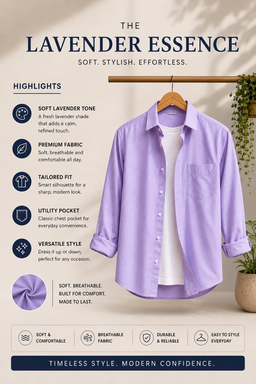 Lavender Luxe shirt for men