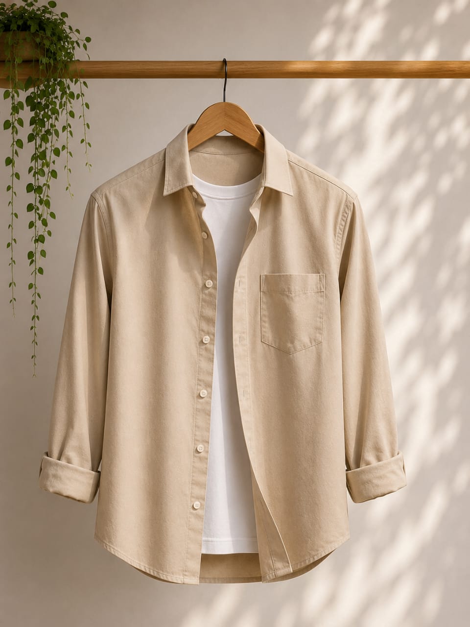 The sandstone Essential Men's shirt