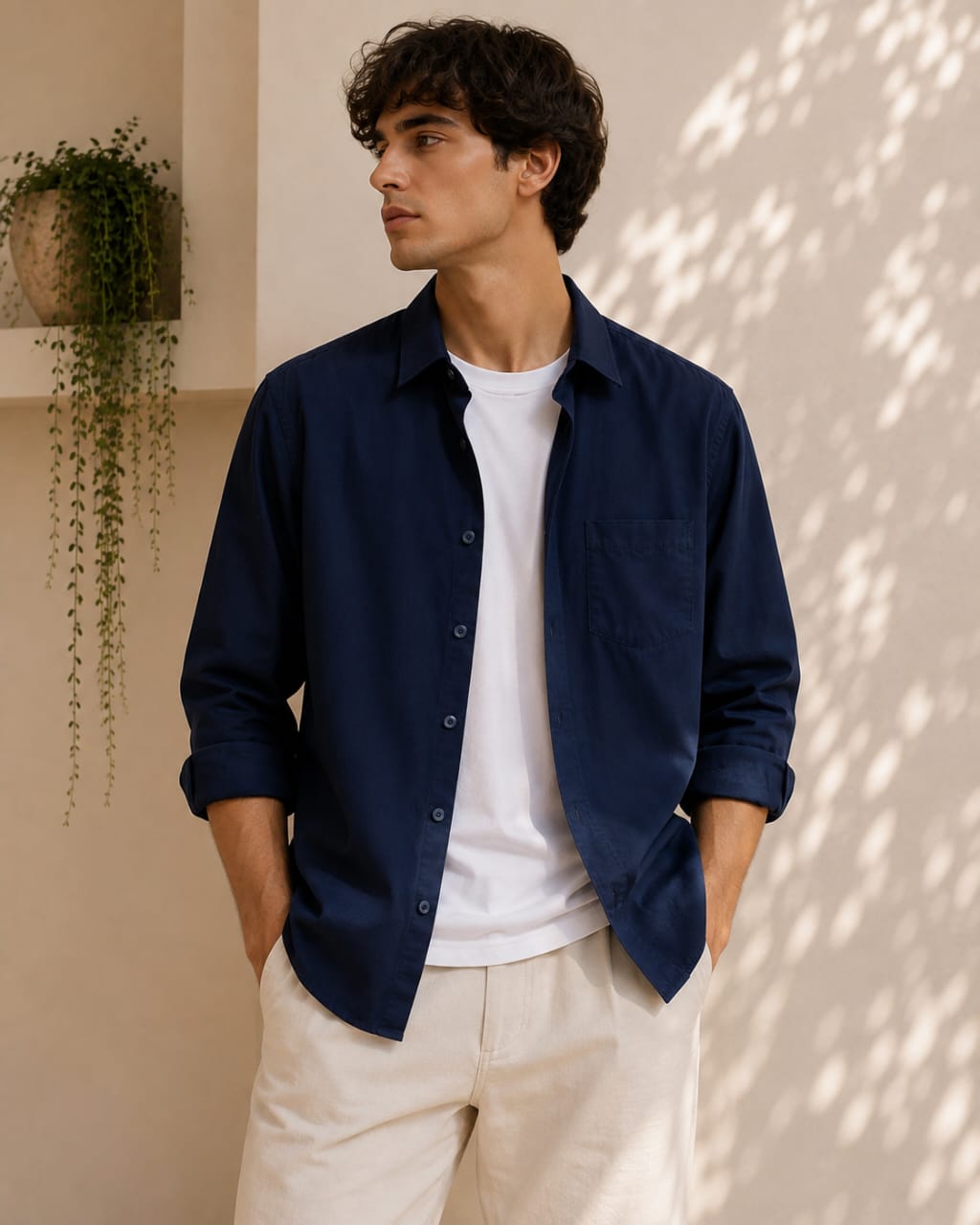 Midnight Blue Essentail overshirt