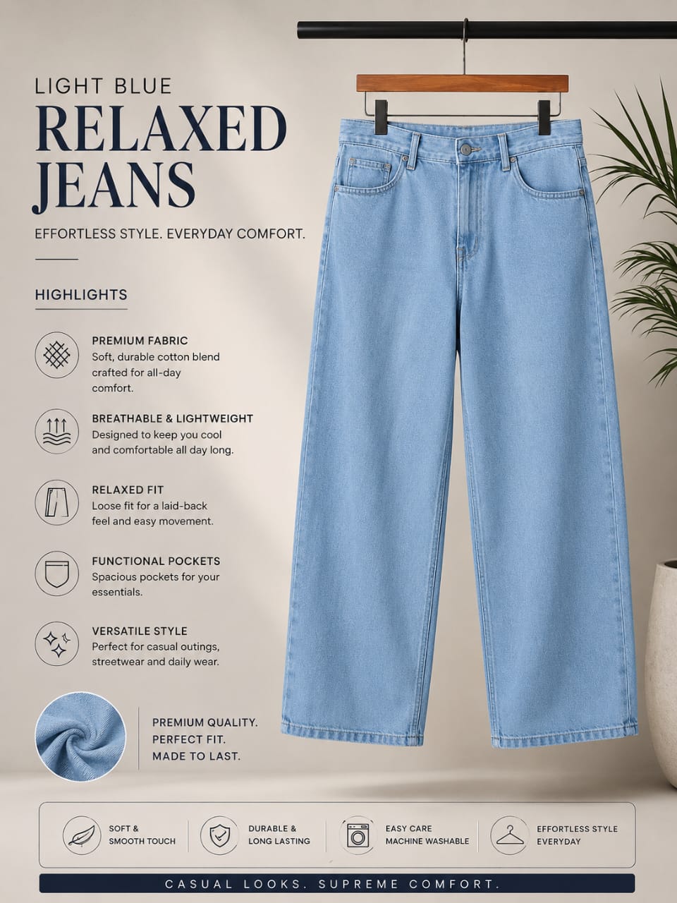 Skyline Relaxed Denim Jeans