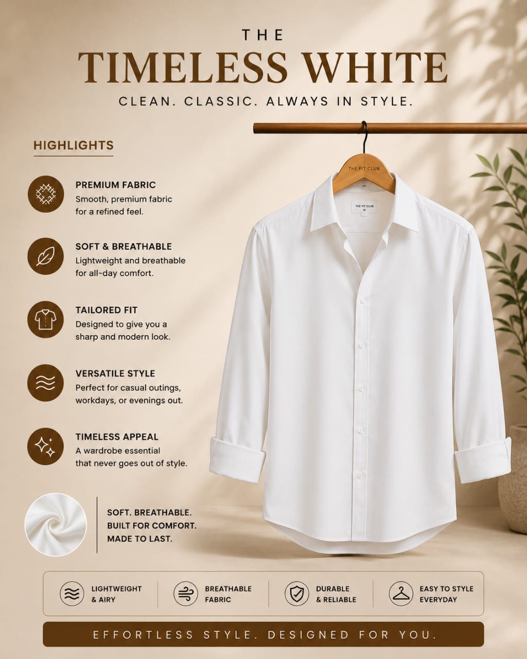 The modern white shirt