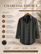 Refined charcoal Black shirt for men