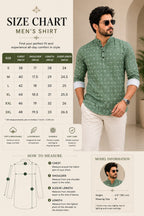 Rooted in Elegance Men’s Sage Green Cotton Blend Kurta Shirt