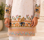 Cultivated Heritage Men’s White Rayon Kurta