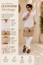 Cultivated Heritage Men’s White Rayon Kurta