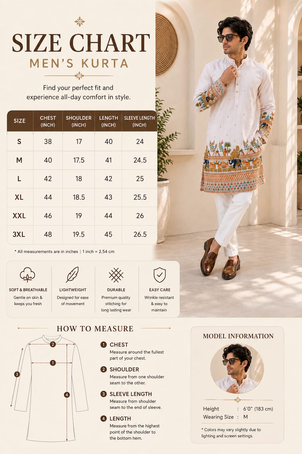 Cultivated Heritage Men’s White Rayon Kurta