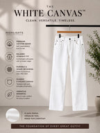 The white canvas Men's jeans